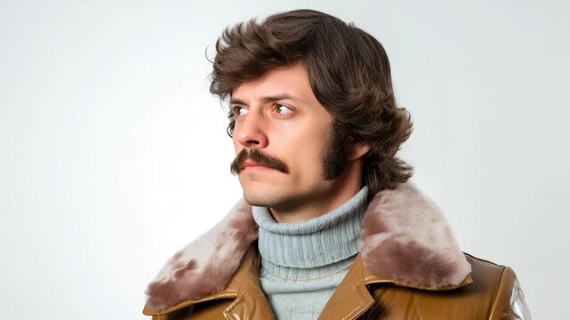 1970s fashionable man portrait