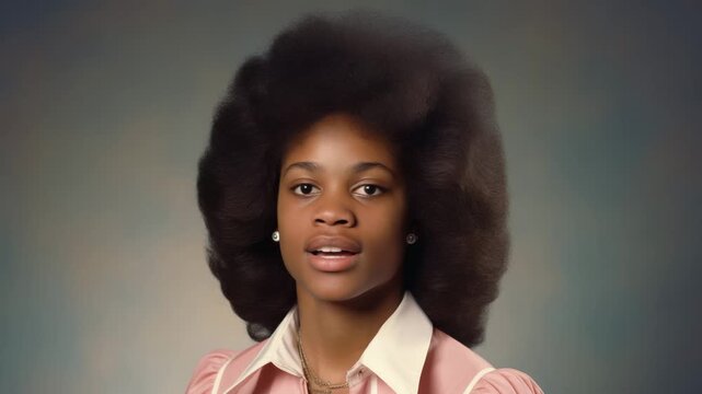 1970s fashionable woman portrait