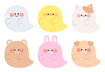 かわいいおばけのセット © ayacan