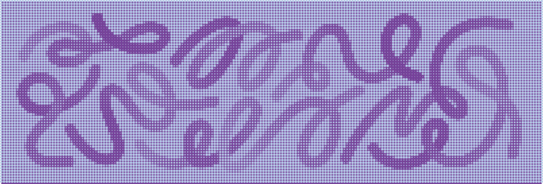 Purple cross stitch pattern design for embroidery