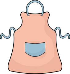 Cute Artist Apron with Front Pocket for Painting, Crafting and School Art Class Flat Vector Illustration