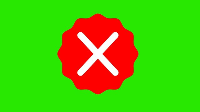 Cross animation flat and modern style on green background. Full HD. 4K