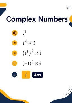 Math 10 Complex Numbers Exercise 1.1 Simplifying Powers of i Educational Infographic