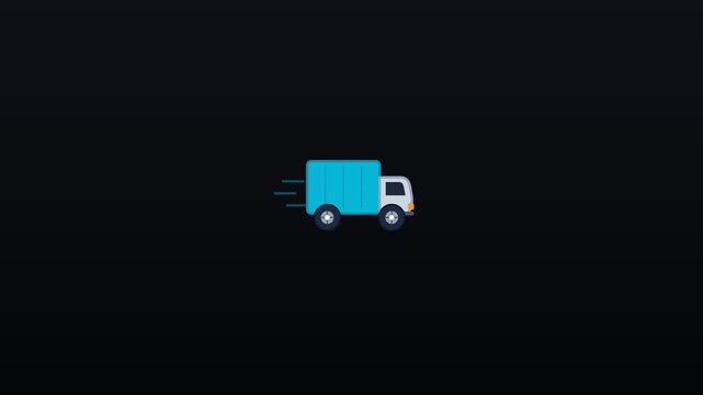 Premium 2D vector illustration of a fast delivery truck, representing efficient and eco-conscious modern logistics. High-quality graphic for quick transport and reliable service
