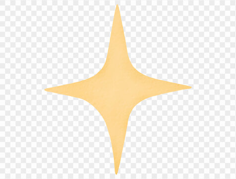 Watercolor glowing sparkle star light illustration Vector.