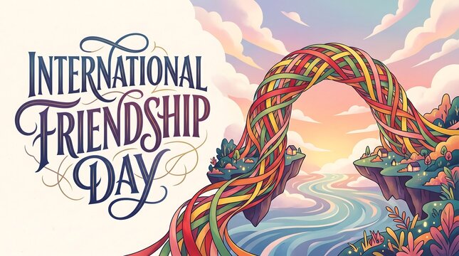International Friendship Day colorful illustration.
