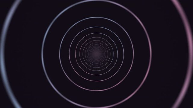 Concentric circles of light appear in a dark space. The circles create a sense of depth and motion, drawing the viewer s attention into the center of the design