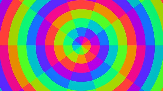 Colorful concentric circles create a vibrant pattern that can be used in design projects. The design features bright colors arranged in a circular format suitable for backgrounds