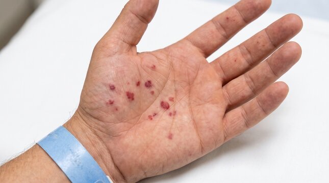 Janeway Lesions on the Palm in Infective Endocarditis