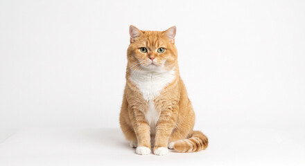 Fototapeta premium cat on white background