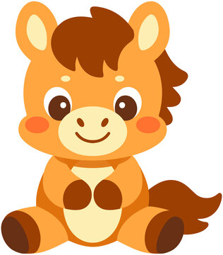 Cute Horse Sitting Smile