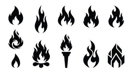Martial arts silhouette set with 5 fighter icons, black karate and kung fu poses, athletic combat sports vector elements for gym branding © Saad