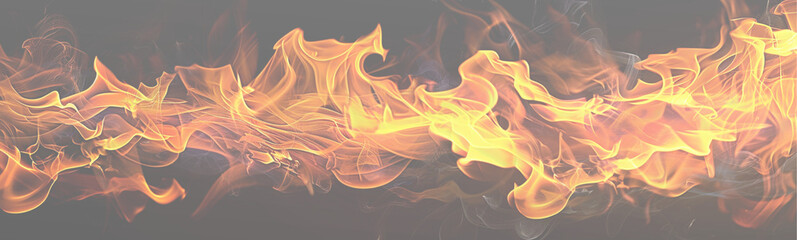 Abstract flame design with vibrant orange and yellow colors on a gray background, creating a dynamic and visually striking effect suitable for various creative projects © newname02