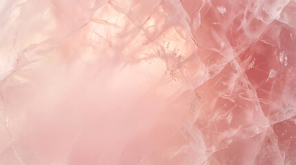 Fototapeta premium Abstract background of translucent rose quartz crystal