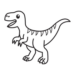 Fototapeta premium Velociraptor Coloring Page