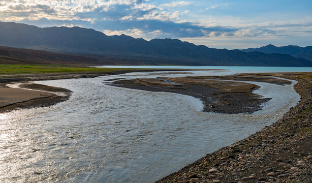 The Chilik River flows into the Bartogay Reservoir in the Almaty Region of southeastern Kazakhstan.