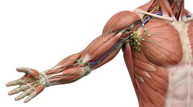 Human Upper Limb Lymphatic System Anatomy