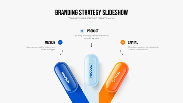 Consulting Strategy 3 Option Infographic Presentation Layout. Advertising Visualization Frame Design Vector Illustration. Business Launch Three Step Diagram Slide Template.