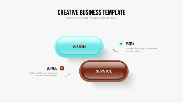 Sales Report Two Option Diagram Frame Template. Creative Development Slideshow Layout Vector Illustration. Business Briefing 2 Element Infographic Slide Design.