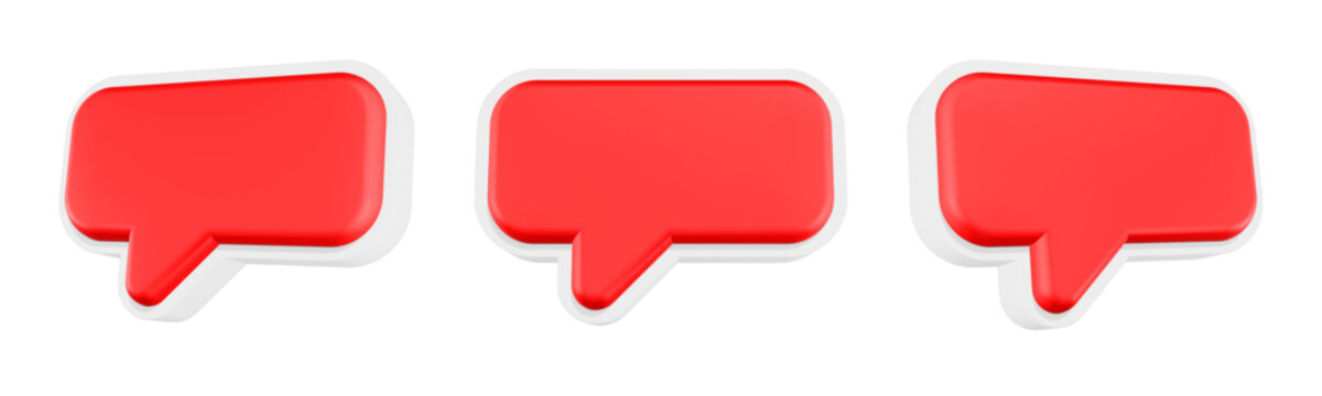 blank chat icon 3d render