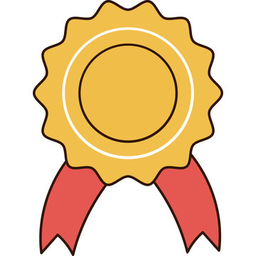 Ribbon Award Badge Illustration