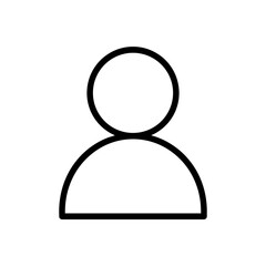 Obraz premium Simple black vector graphic illustration of a person icon design