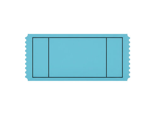 Blue cinema ticket stub