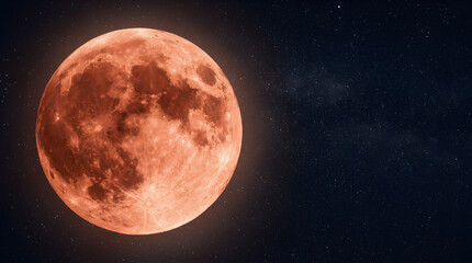 Obraz premium full blood moon in the night