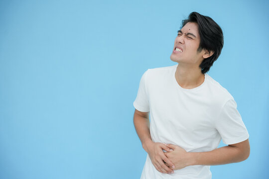 stomach ache. men have abdominal pain, indigestion, gastritis, flatulence, diarrhea, distention, colon cancer, belly inflammation problem, suffer food poisoning, abdomen, acid reflux