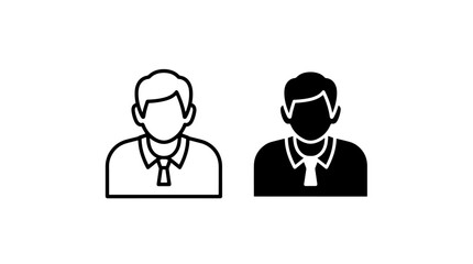 Fototapeta premium Professional businessman with tie icon set businessman employee
