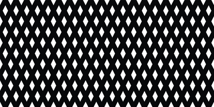 Abstract metallic diamond pattern on black background, futuristic geometric seamless texture.