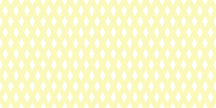 Yellow background with repeating rhombus geometric pattern seamless texture.