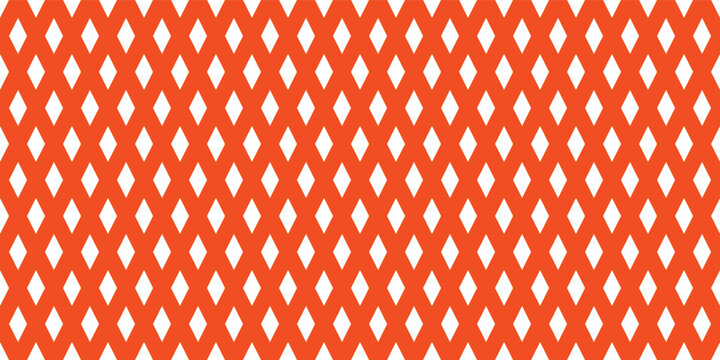 Orange background with repeating rhombus geometric pattern seamless texture.