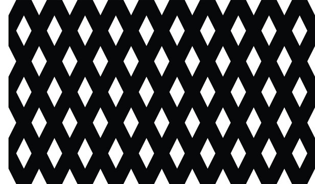 Black diamond pattern with transparent background in digital design and decorative art.