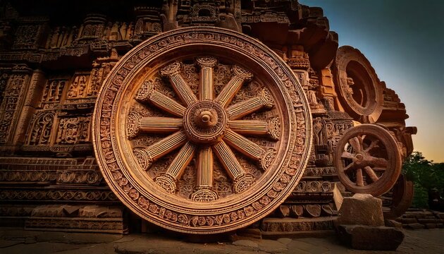 Konark Sun Temple Chariot Wheels &ndash; Ancient Carvings and Dramatic Architecture