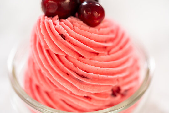 Lemon Spritz Cookie Sandwich with Cranberry Buttercream