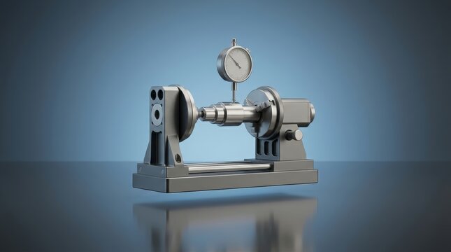 Concentricity gauge 3D render alignment inspection instrument designed for axis verification and machining quality control