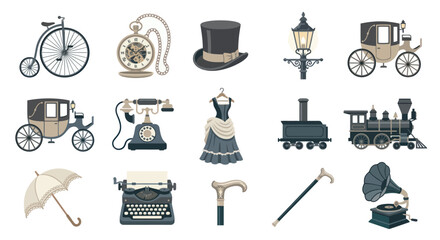 Vintage Objects and Antique Items Collection. © Kasimun