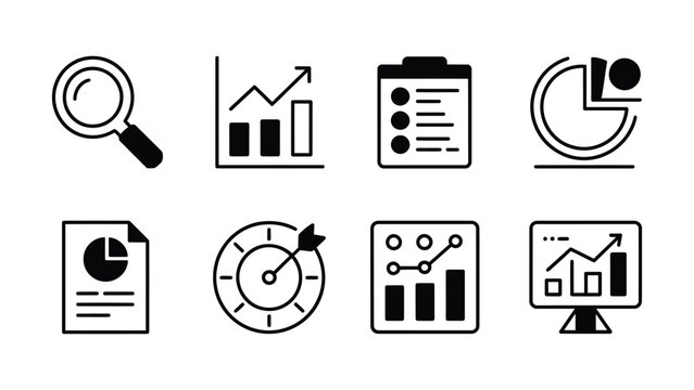 Black and white for technology, communication, and household devices