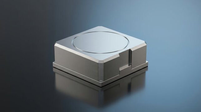 Hardness test block 3D render calibration reference specimen designed for hardness verification and testing validation