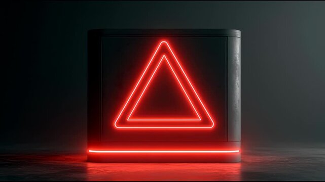 A dark screen shows a red photography error message symbol changing shapes in a sequence of four frames with clear visuals of the error.