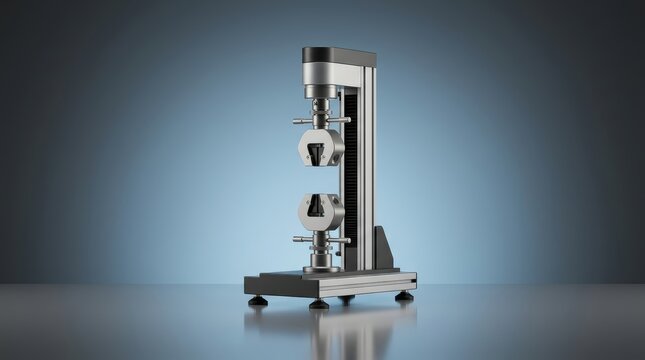 Tension tester 3D render force evaluation instrument designed for tensile measurement and performance verification