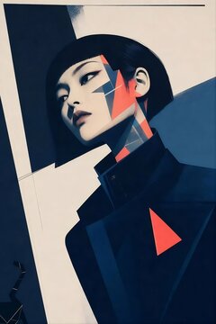 A Girl ilustration graphic