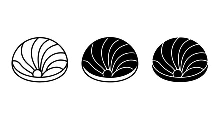 Stylized Shell Icons, Ocean Life Vector Graphics, Marine Symbol Set, Seafood Design Elements © Khusbo