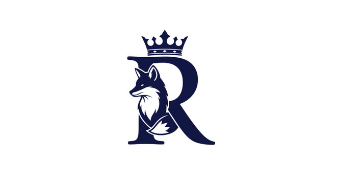 Royal Crown and Fox Head Logo Design.