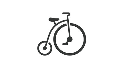 Black and white unicycle illustration. © Sri