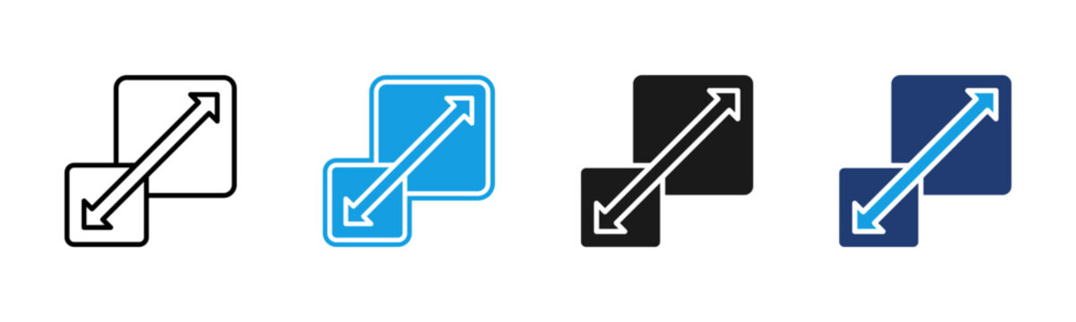 Scalability icon multiple style collection