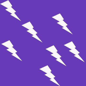 aA seamless pattern featuring multiple diagonal white lightning bolts scattered across a solid purple background. The design is simple, modern, and energetic, creating a dynamic visual texture with a 