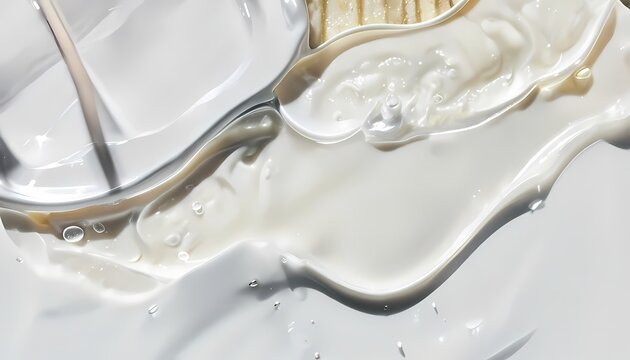 Luxurious cosmetic ingredient backdrop of organic eucalyptus pectin membrane