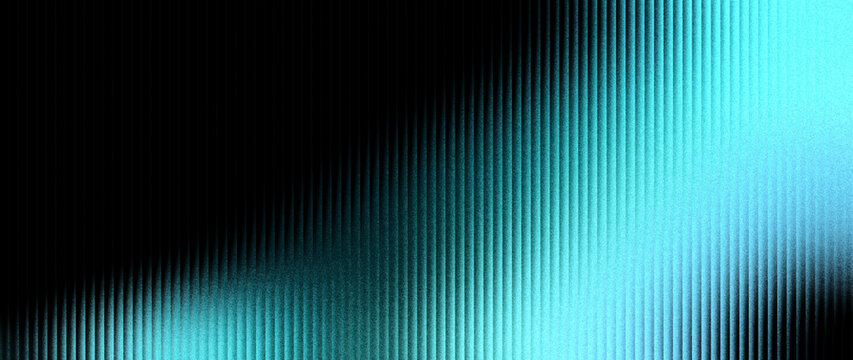 Cyan and green grainy glowing background refracted through linear glass for a website hero header.